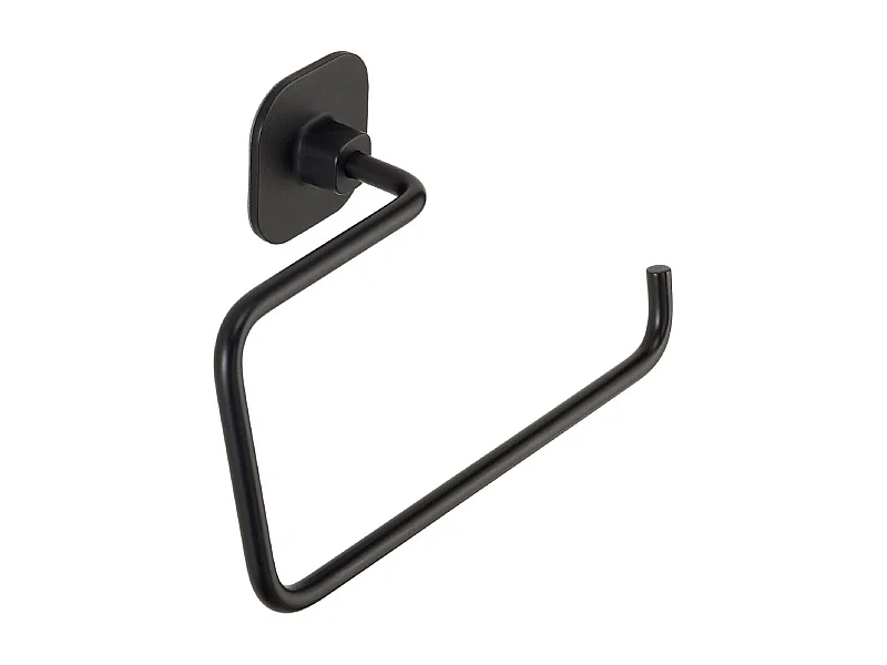 Porte-Serviettes Mural En Anneau D'acier Inoxydable Noir Mat | Timo