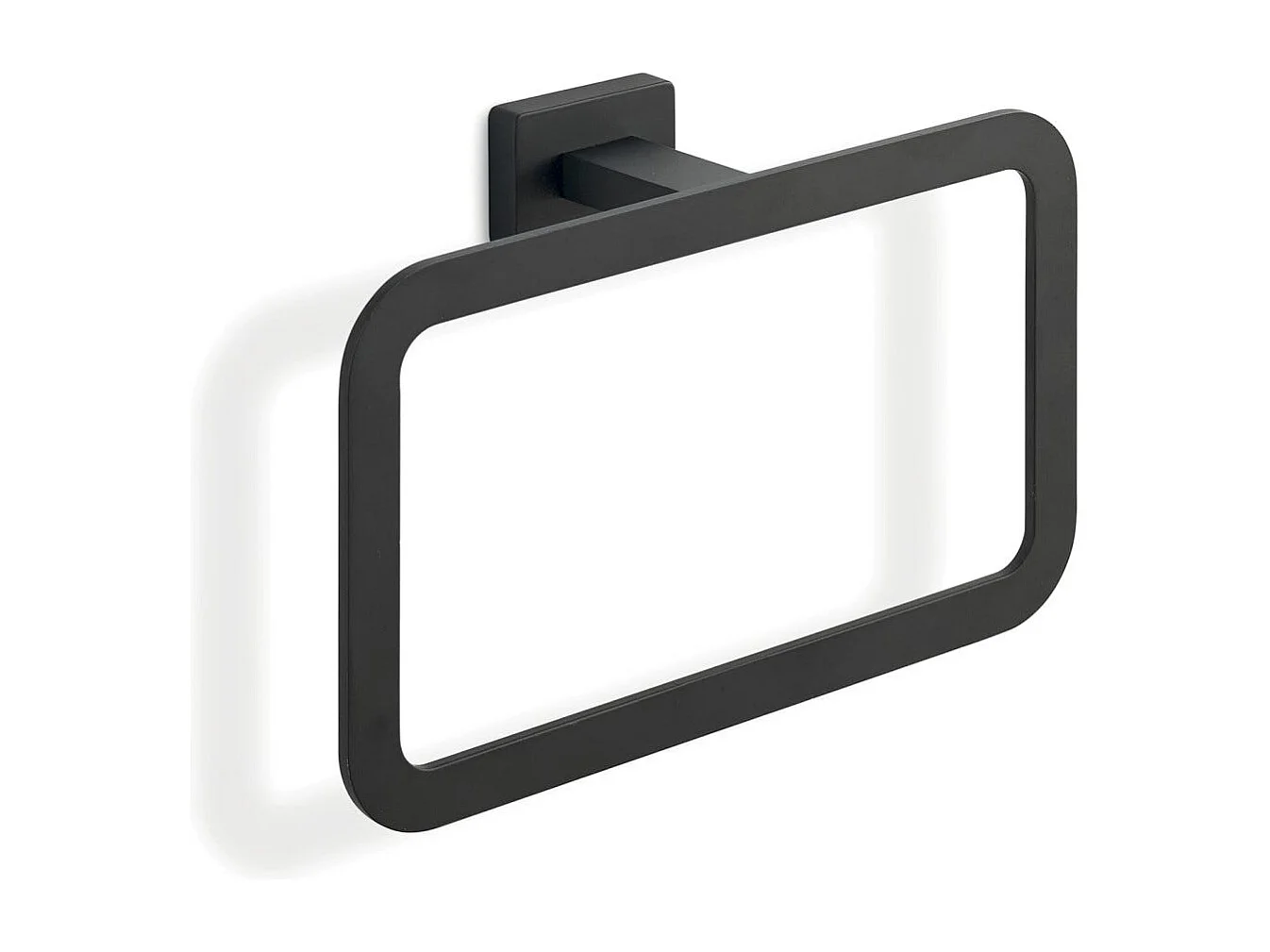 Anneau Porte-Serviettes Mural Noir Mat | Atene