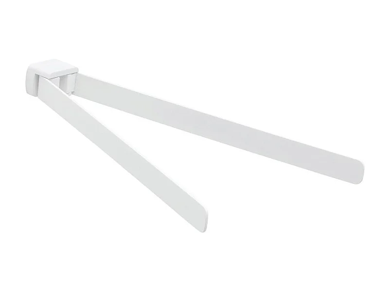 Porte-Serviettes Articulé Blanc Mat Laiton Chromé - Fixation Avec Vis Incluses  | Giacinto