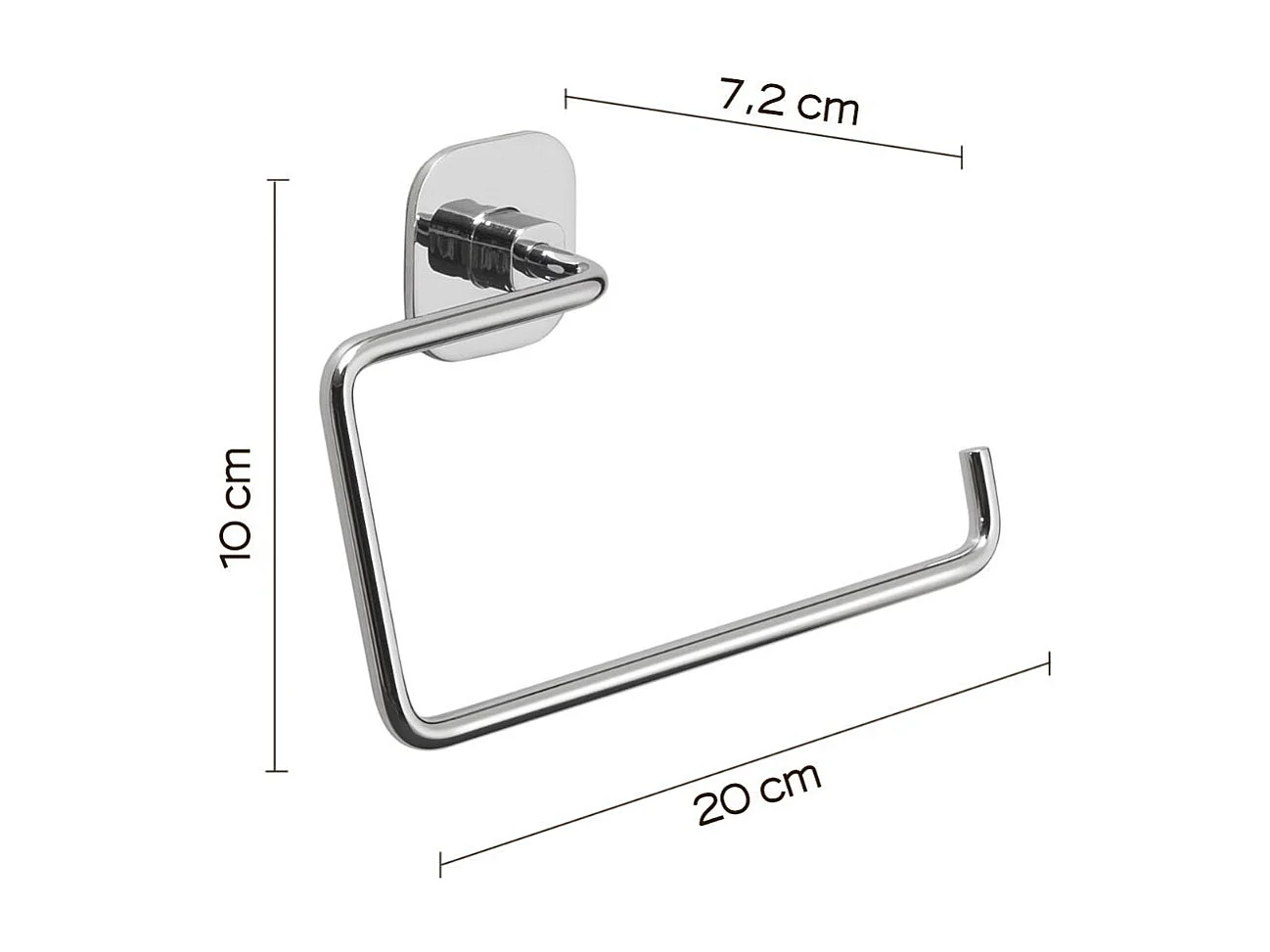 Porte-Serviettes Annulaire En Acier Inoxydable Chromé | Timo