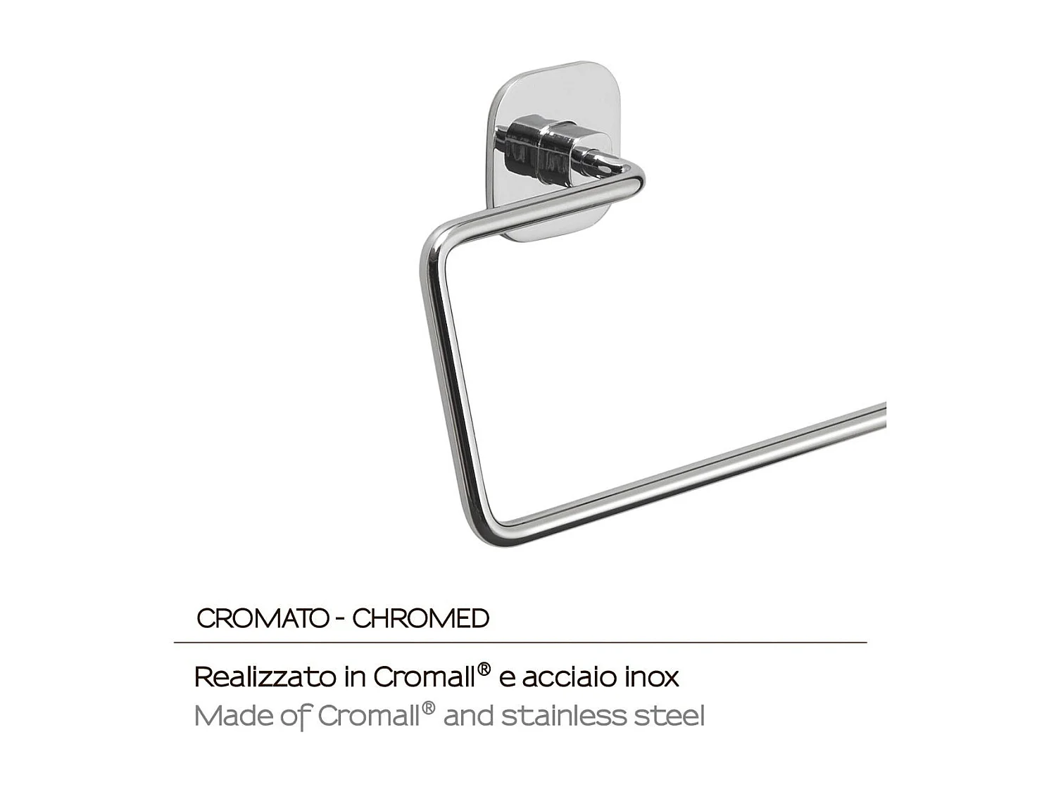 Porte-Serviettes Annulaire En Acier Inoxydable Chromé | Timo