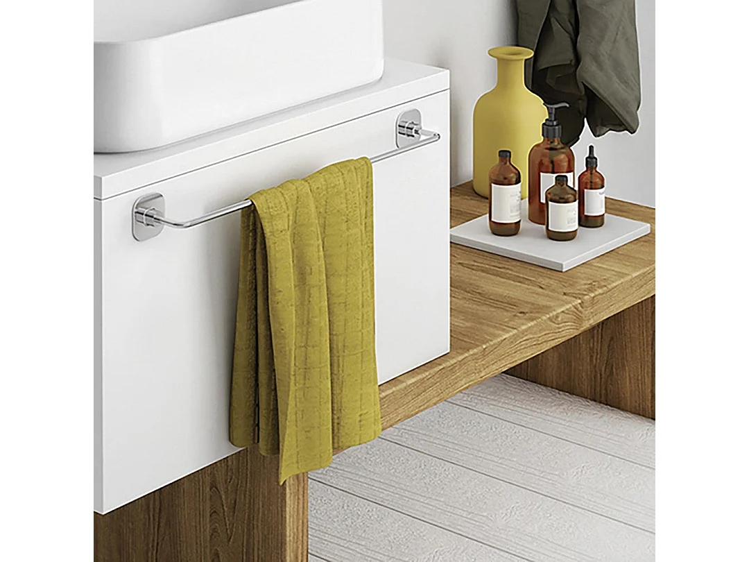 Porte-Serviettes En Acier Inoxydable Chromé De 60 Cm | Timo