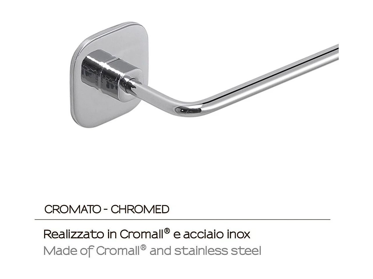 Porte-Serviettes En Acier Inoxydable Chromé De 30 Cm  | Timo