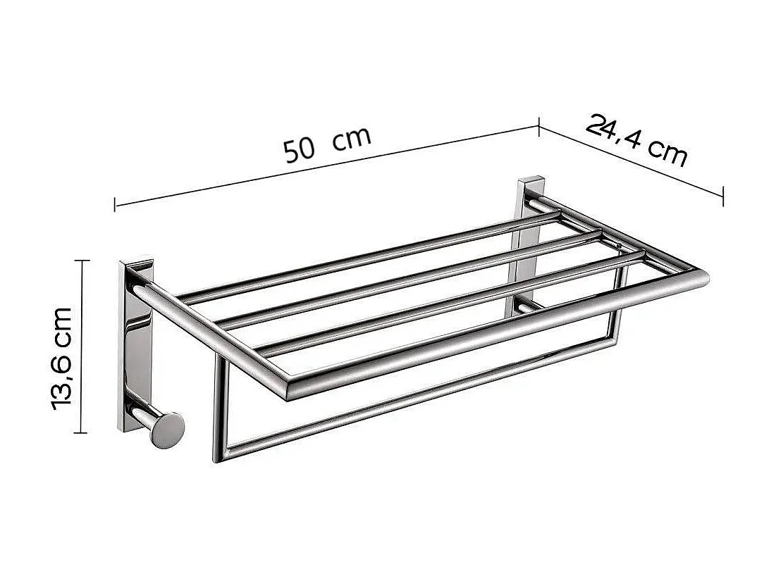 Porte-Serviettes Multiple En Acier Chromé Poli | Loto