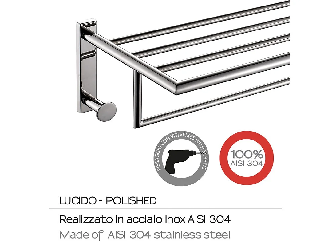 Porte-Serviettes Multiple En Acier Chromé Poli | Loto