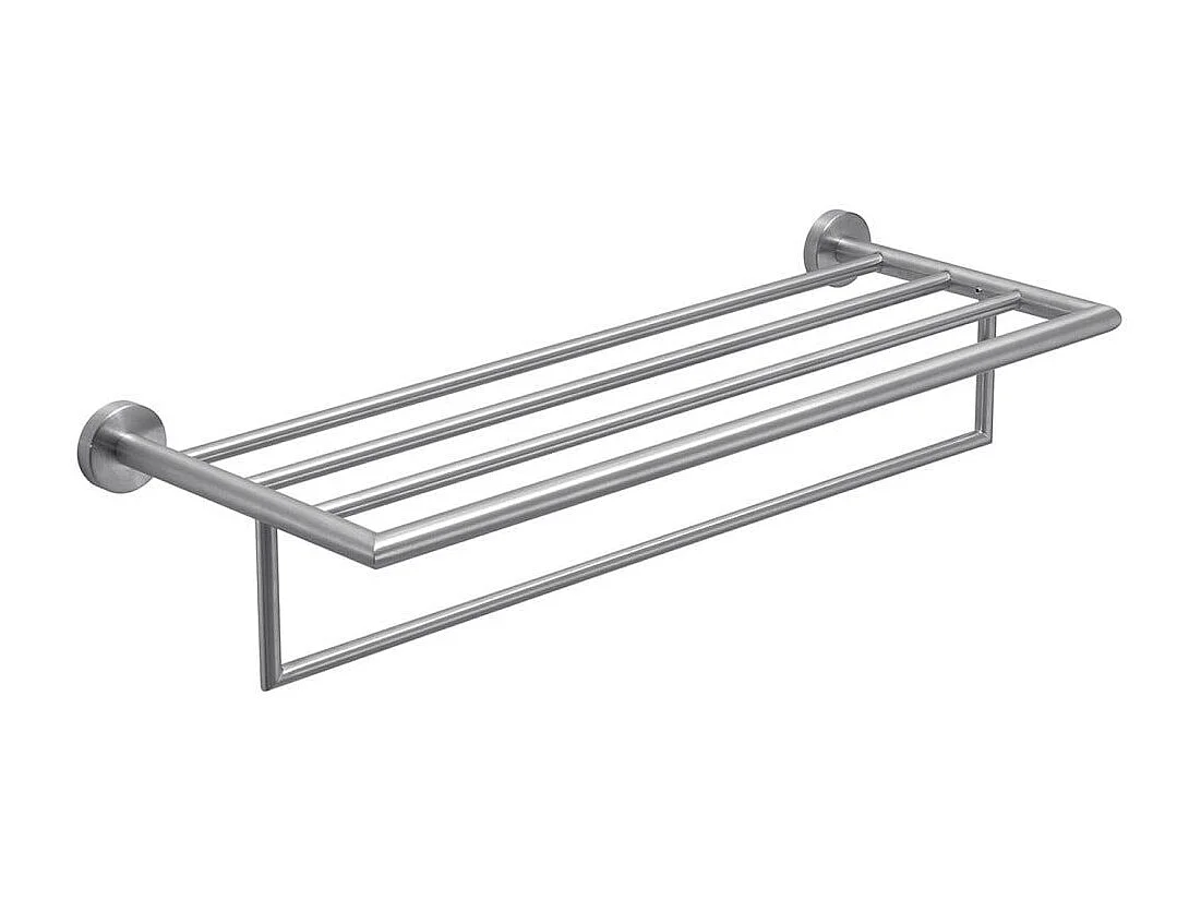Étagère Porte-Serviettes En Acier Chromé Brossé | Loto