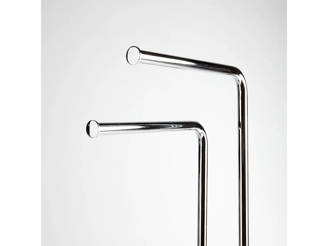 Porte-Serviettes Chromé À Base Ovale Pour 2 Serviettes