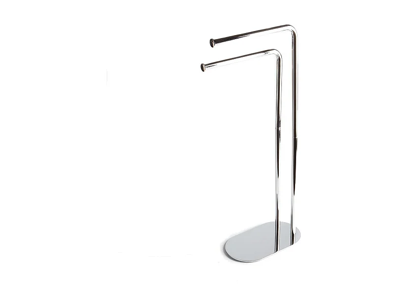 Porte-Serviettes Chromé À Base Ovale Pour 2 Serviettes