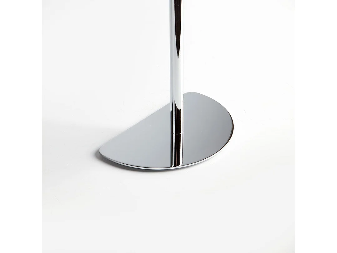 Porte-Serviettes Chromé À 2 Bras Avec Base En Demi-Lune