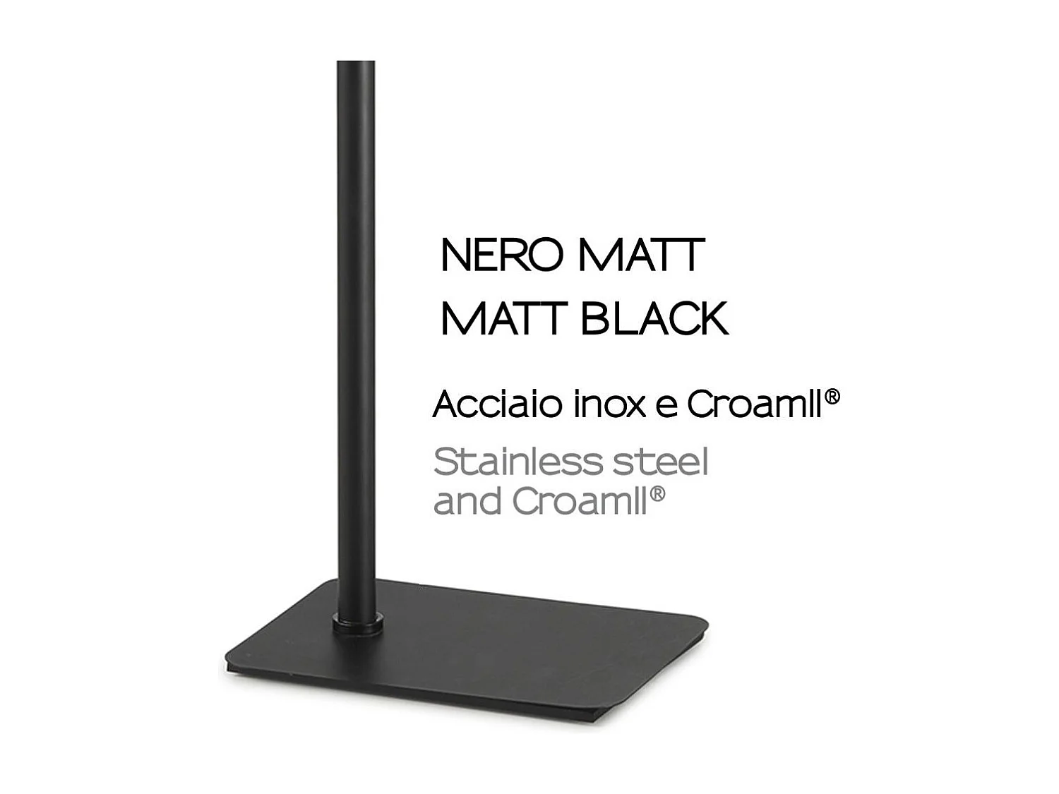 Caisson En Acier Noir Mat Avec Porte-Serviettes  | Re