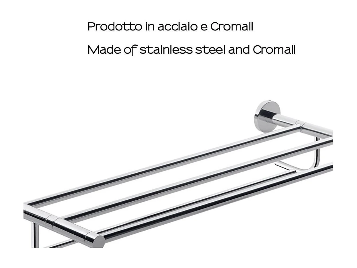 Porte-Serviettes Mural Double En Acier 60Cm  | Giacarta