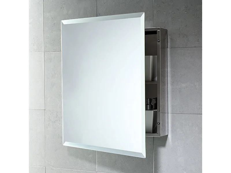 Armoire Suspendue Avec Miroir Pour Salle De Bain En Acier Inox