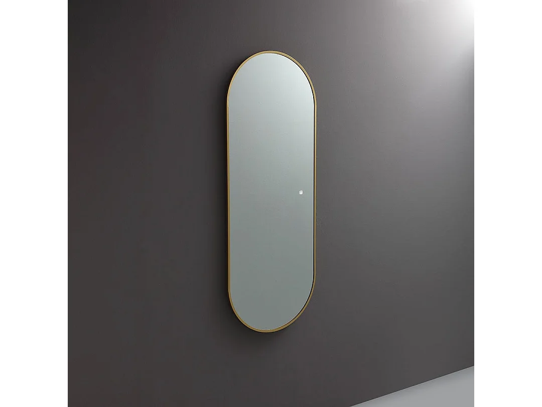 Miroir Led Rétro-Éclairé 60X160cm Cadre Effet Laiton