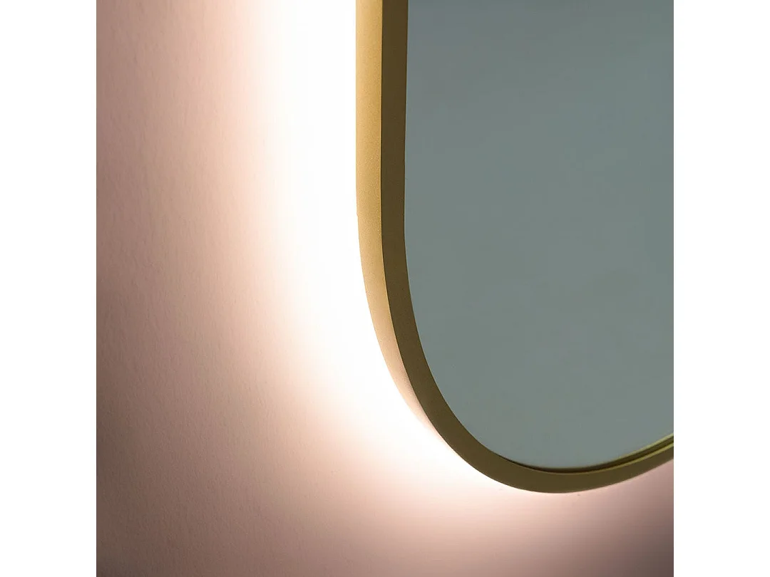 Miroir Led Rétro-Éclairé 60X160cm Cadre Effet Laiton