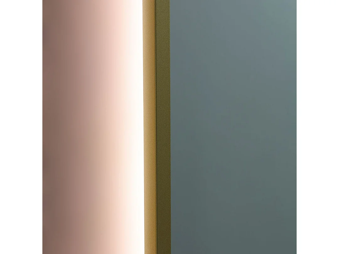 Miroir Led Rétro-Éclairé 60X160cm Cadre Effet Laiton