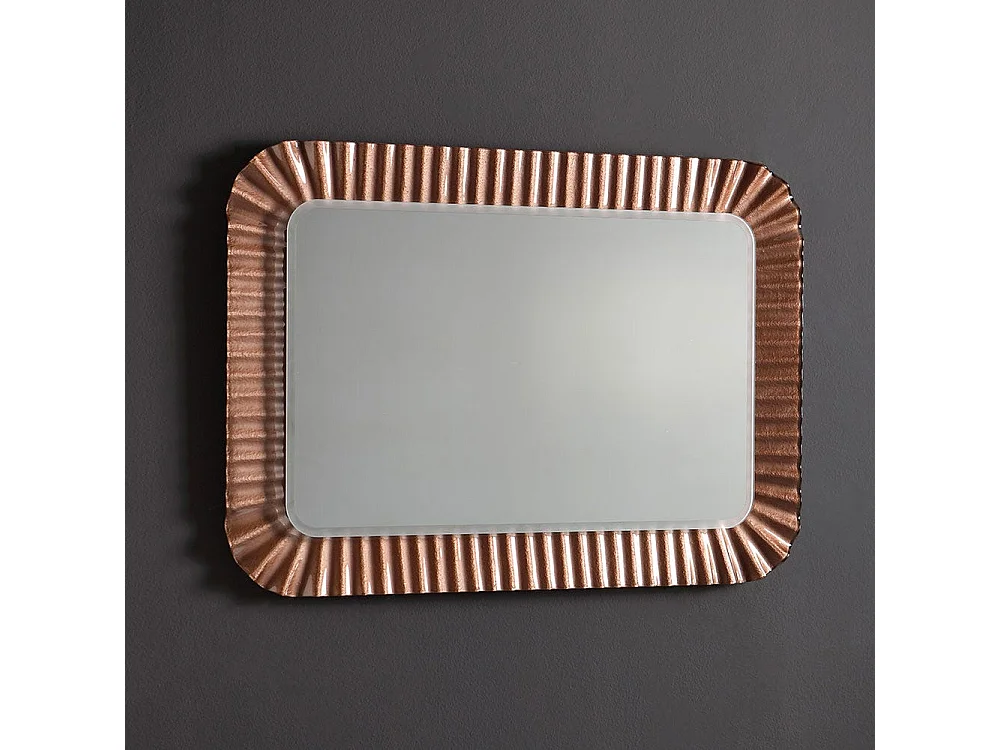 Miroir À Led Avec Cadre En Verre Ondulé Bronze 94X68