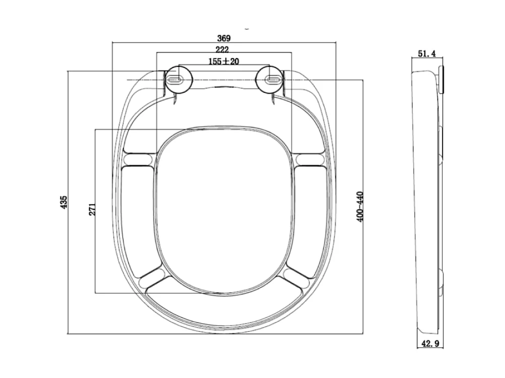 Housse De Siège De Wc En Thermodurcissable De Forme Enveloppante