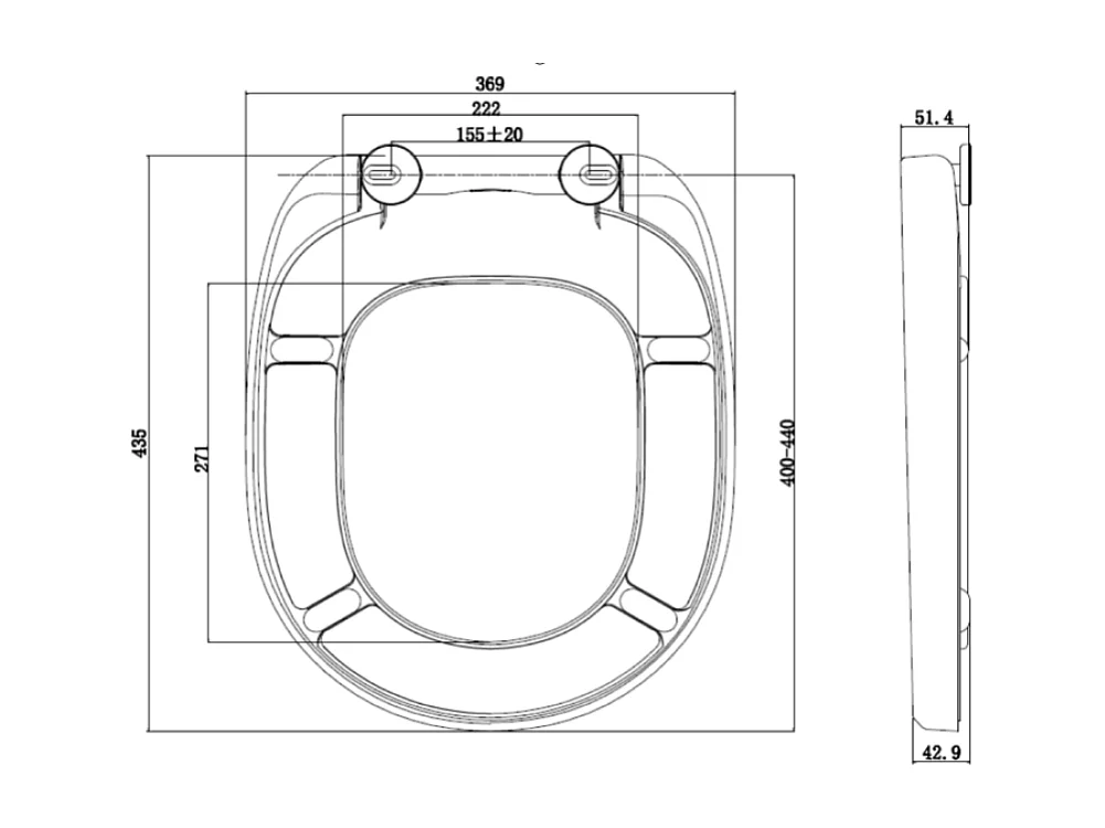 Housse De Siège De Wc En Thermodurcissable De Forme Enveloppante