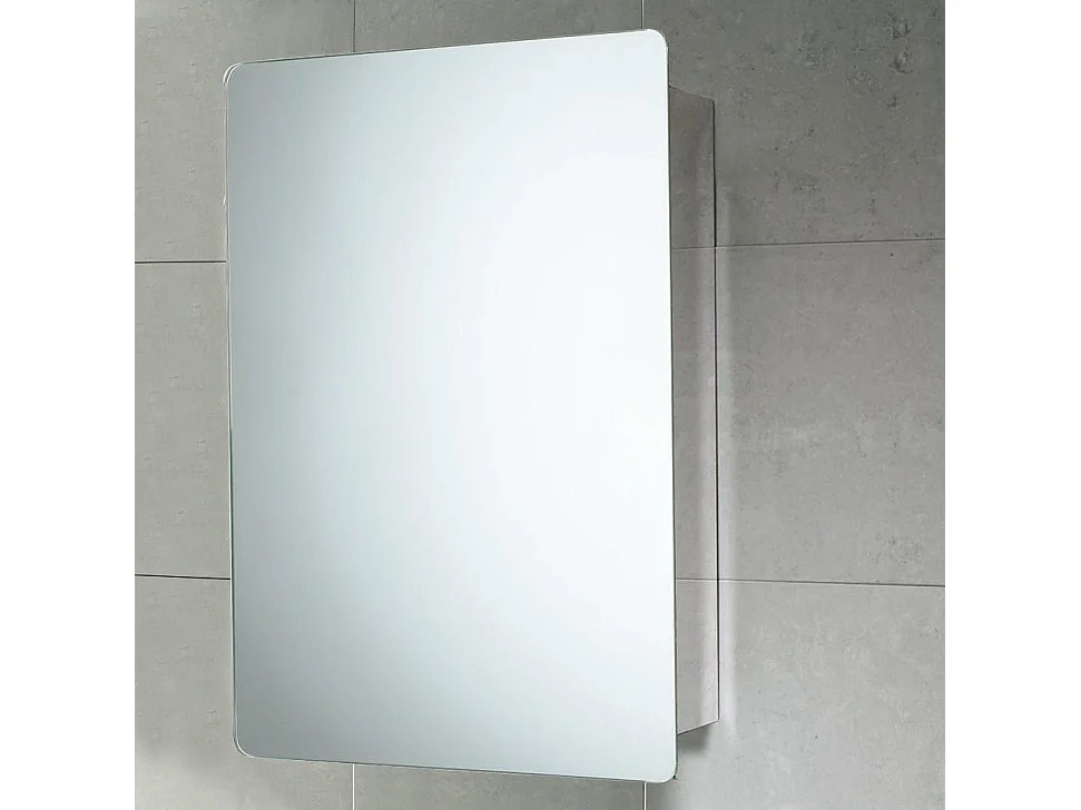 Miroir-Armoire De Salle De Bain Avec Porte Coulissante En Acier 46X66x12 Cm