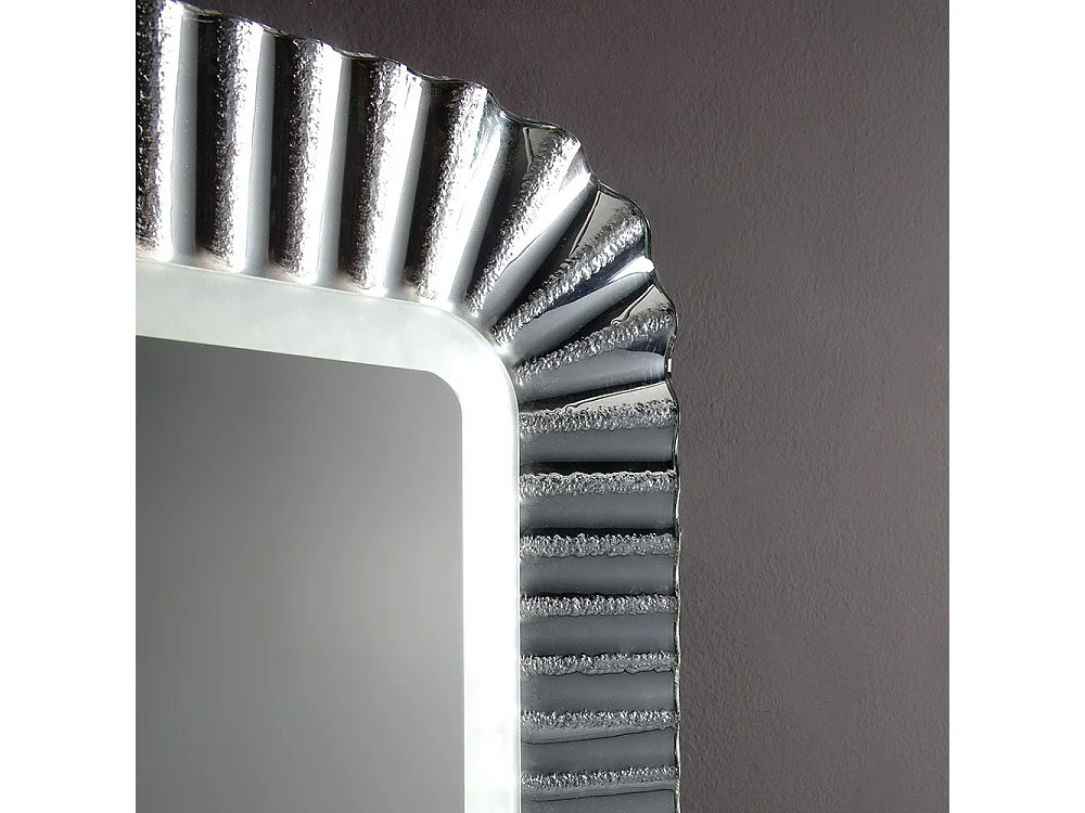 Miroir Avec Cadre En Verre Argenté, Lumière Led, Réversible 94X68