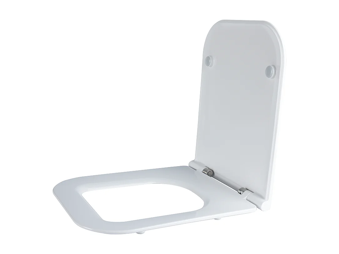 Couvercle De Toilette En Thermoplastique Blanc Brillant De Forme Q
