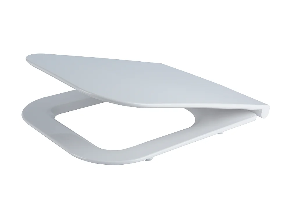 Couvercle De Toilette En Thermoplastique Blanc Brillant De Forme Q