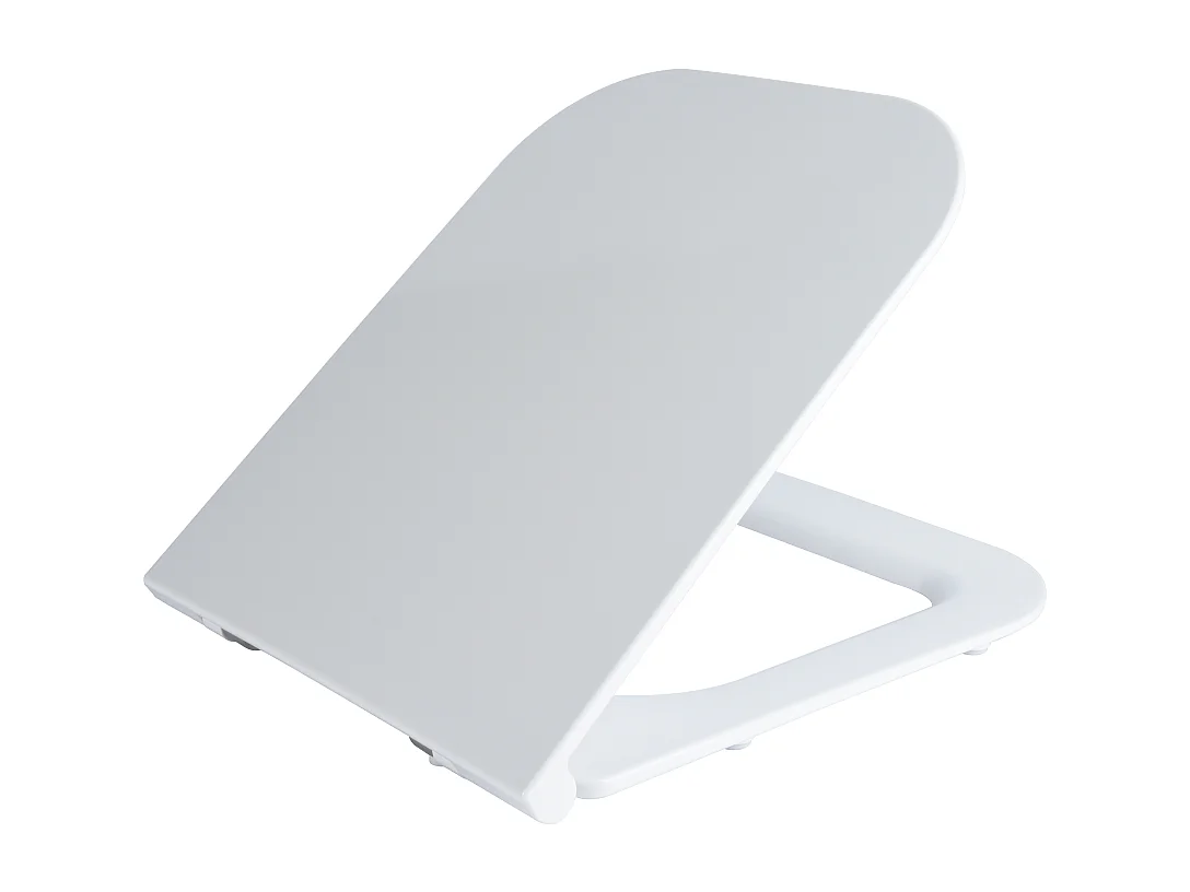 Couvercle De Toilette En Thermoplastique Blanc Brillant De Forme Q