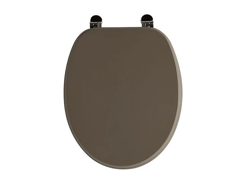 Siège De Toilette En Bois De Taille Universelle En Finition Gris Pigeon Mat