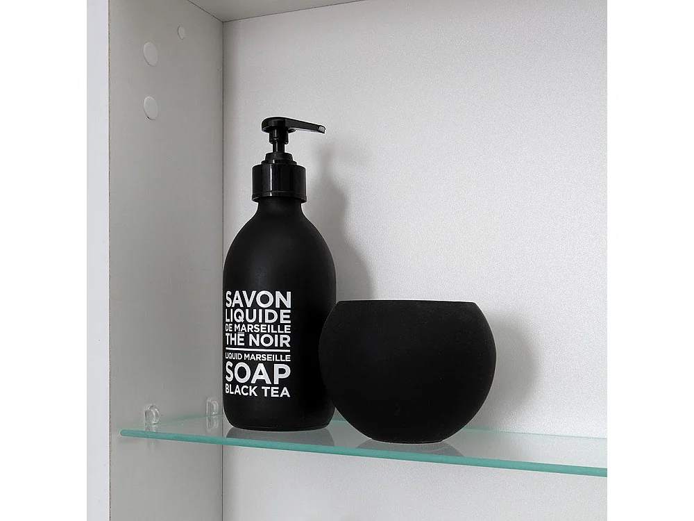 Miroir De Rangement Pour Salle De Bain Avec Une Porte Blanc 45 Cm