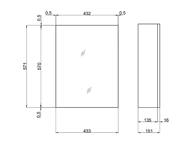 Miroir De Rangement Pour Salle De Bain Avec Une Porte Blanc 45 Cm