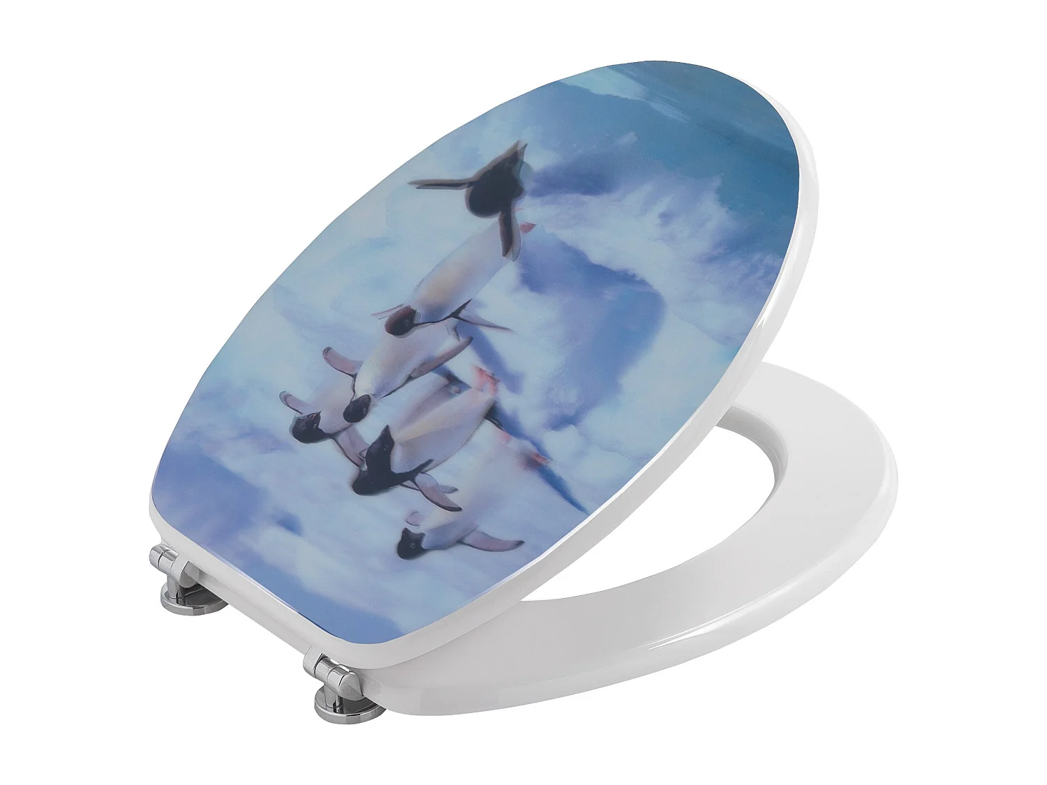Seat Wc En Decoration 3D Pingouin