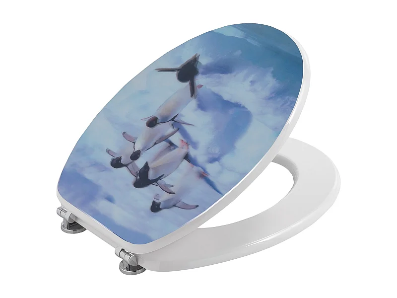 Seat Wc En Decoration 3D Pingouin