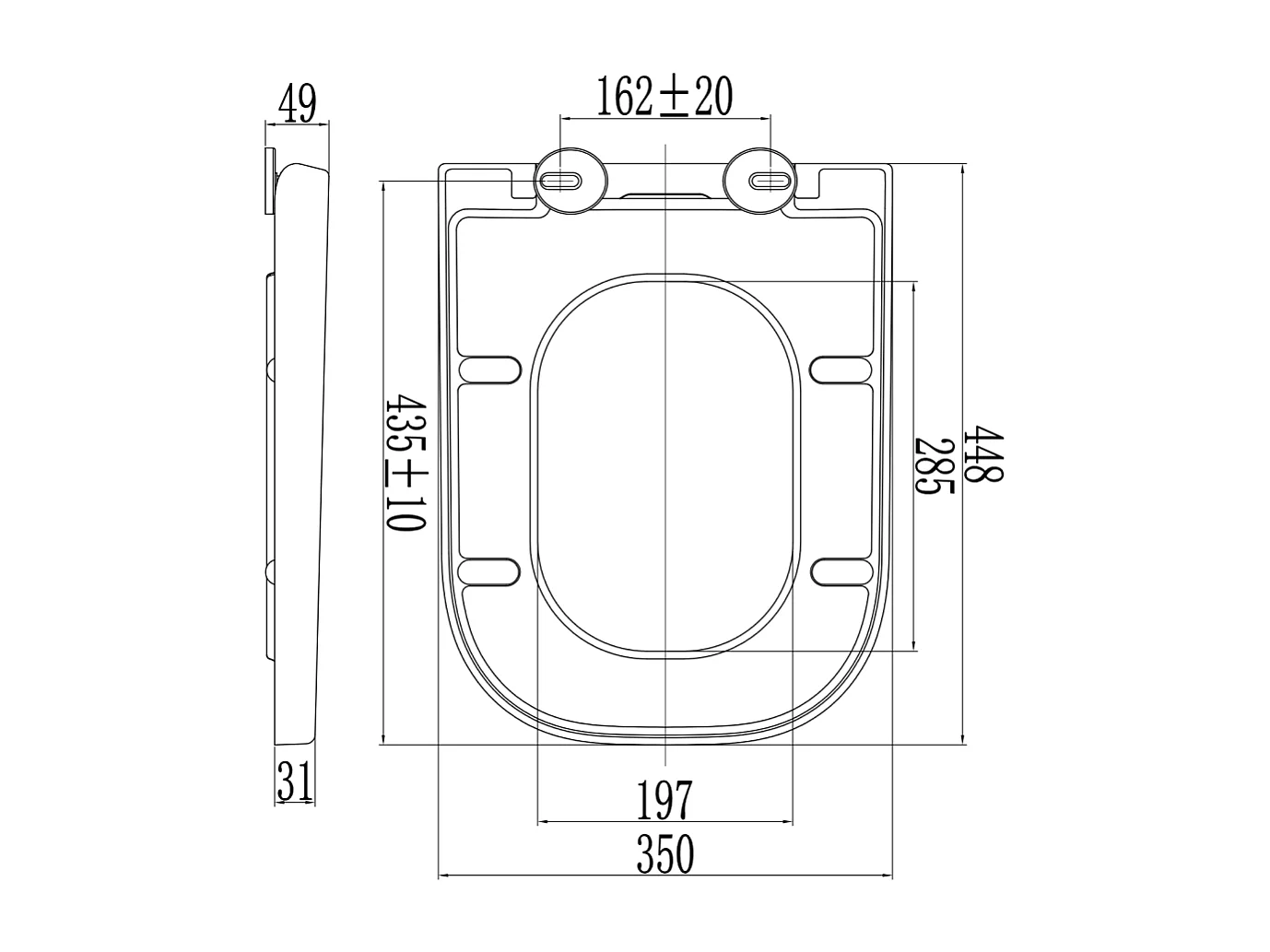 Housse De Siège De Toilette En Thermodurcissable Blanc Brillant