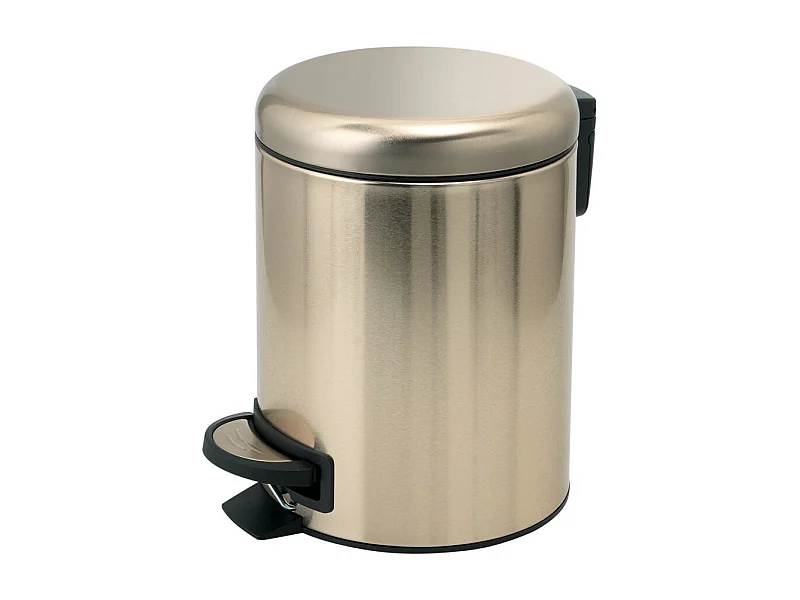 Poubelle De Salle De Bains Ronde En Acier Inoxydable À Fermeture Souple De 3 Litres | Papaya