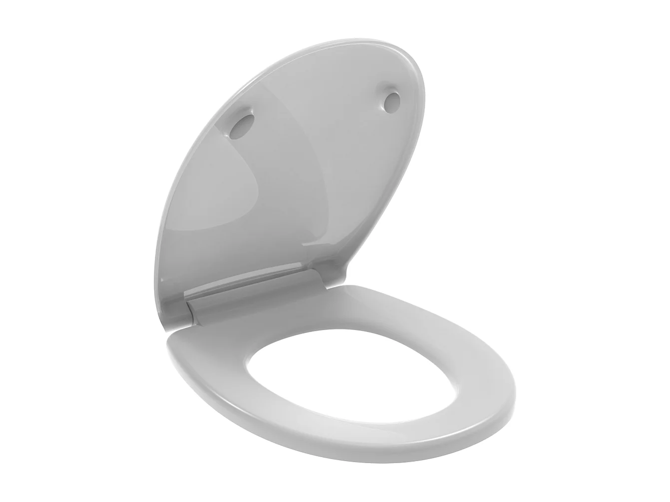 Siège De Toilette Universel En Thermodurci Blanc Brillant