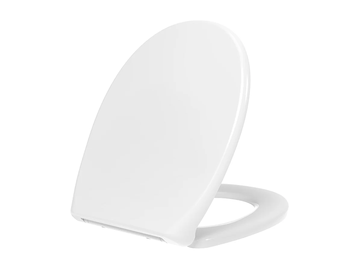 Siège De Toilette Universel En Thermodurci Blanc Brillant