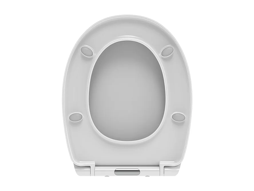 Siège De Toilette Universel En Thermodurci Blanc Brillant