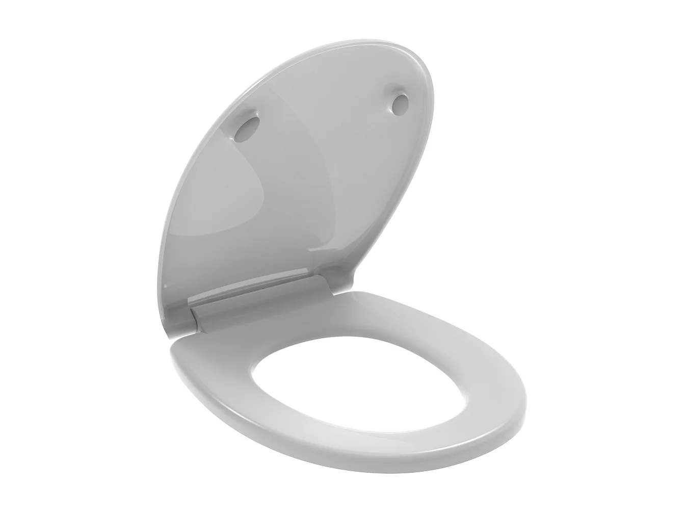 Siège De Toilette Universel En Thermodurci Blanc Brillant