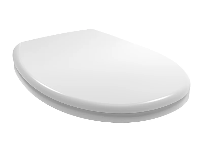 Siège De Toilette Universel En Thermodurci Blanc Brillant