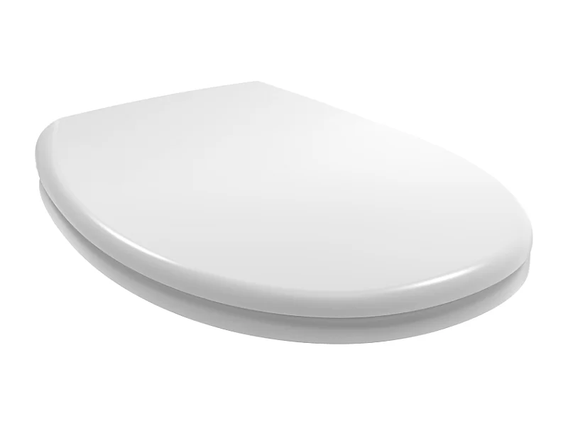 Siège De Toilette Universel En Thermodurci Blanc Brillant