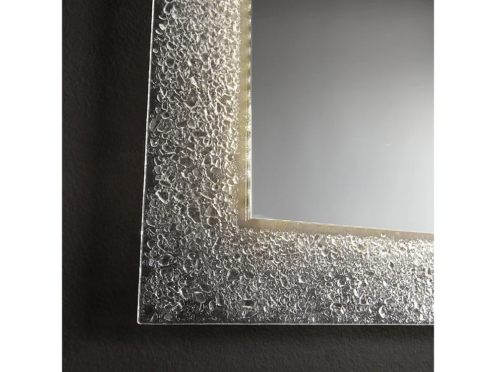 Miroir Avec Cadre Réversible En Perles De Verre Glacé 98X70