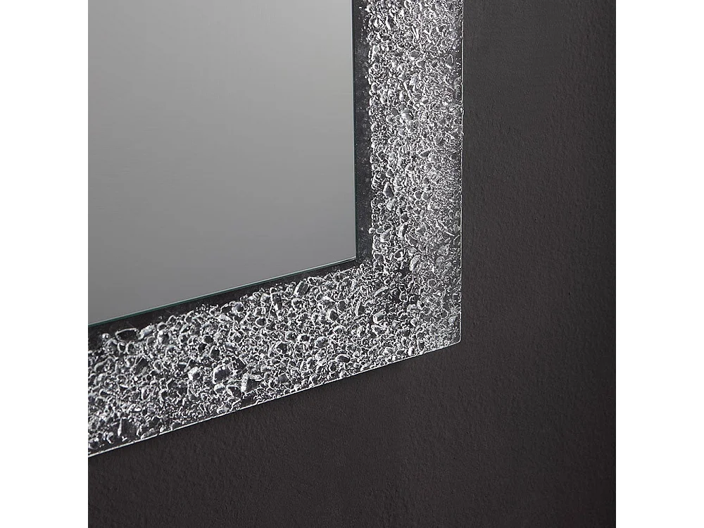 Miroir Avec Cadre Réversible En Perles De Verre Glacé 98X70