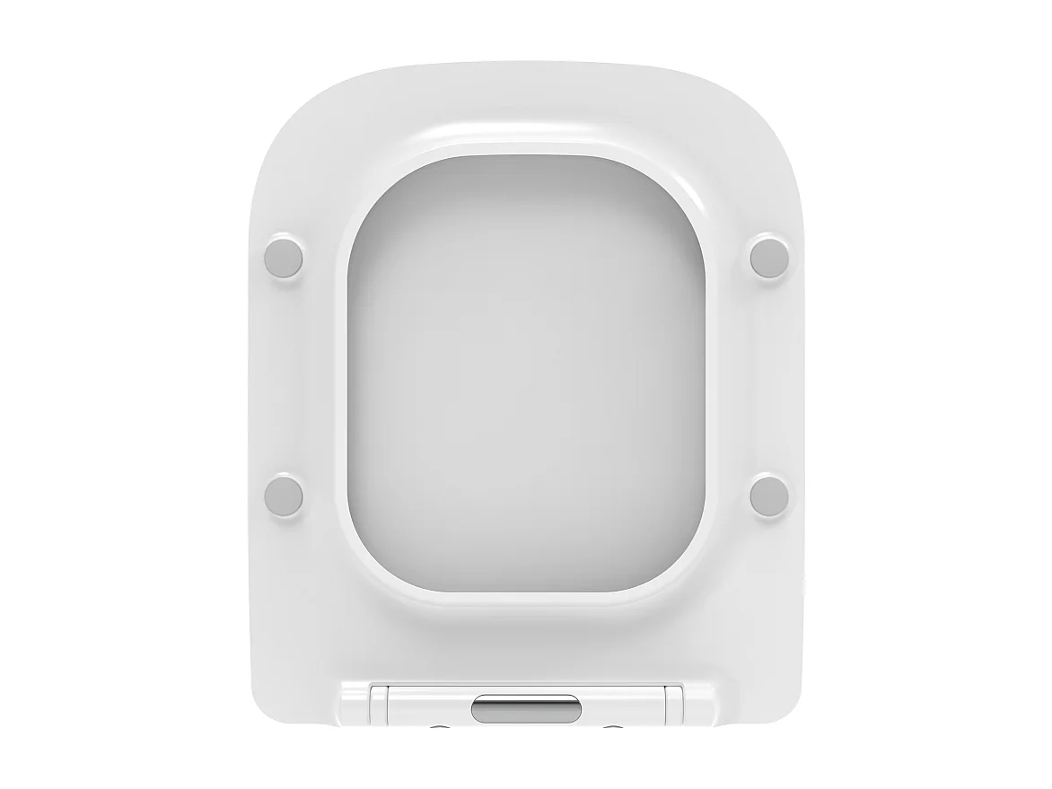 Housse De Siège De Toilette Carrée Slim En Thermoplastique Renforcé Blanc