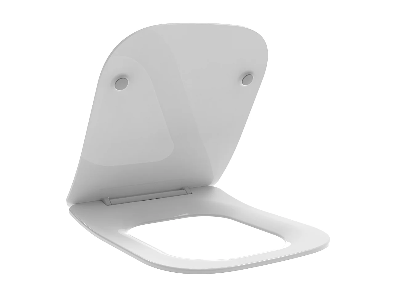 Housse De Siège De Toilette Carrée Slim En Thermoplastique Renforcé Blanc