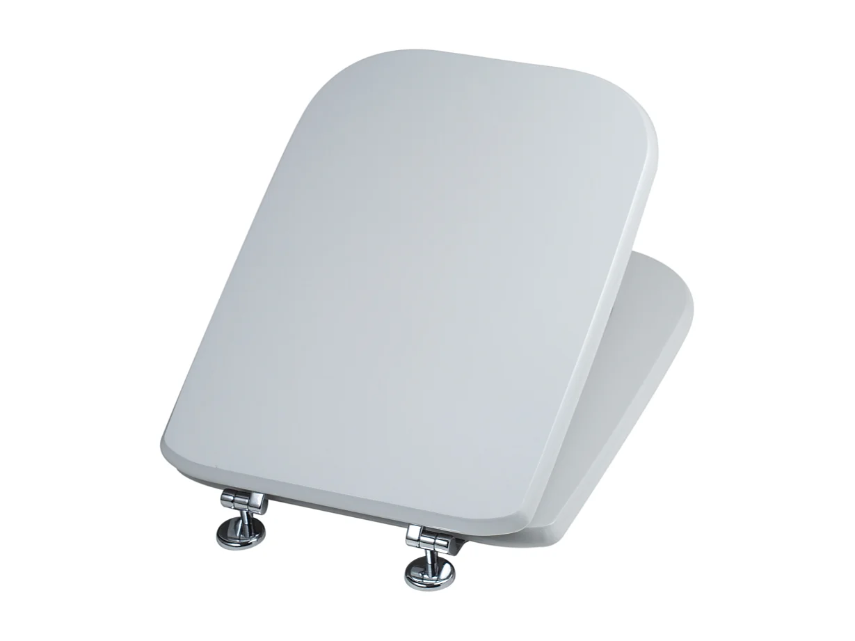 Abattant Wc Compatible Série Conca Gris Avec Charnières Universelles