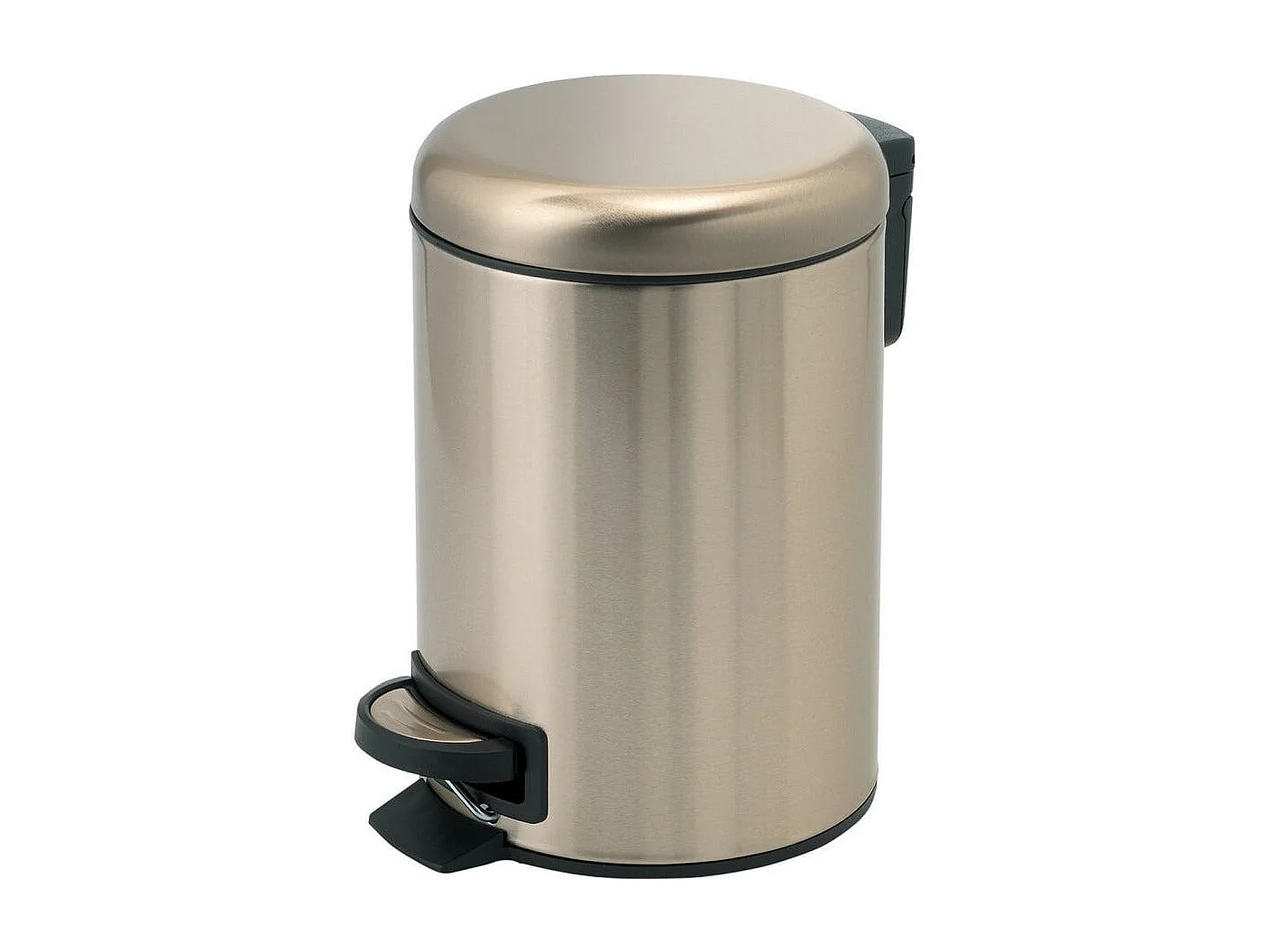 Poubelle De Salle De Bains Ronde En Acier Inoxydable À Fermeture Souple De 5 Litres | Papaya