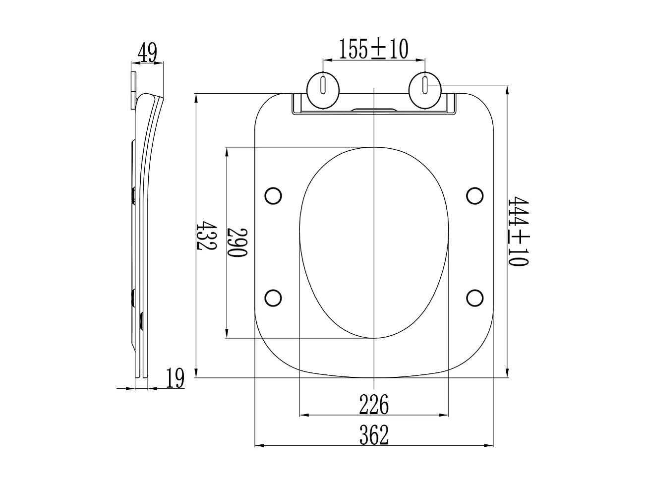 Housse De Siège De Wc En Thermodur Blanc Brillant