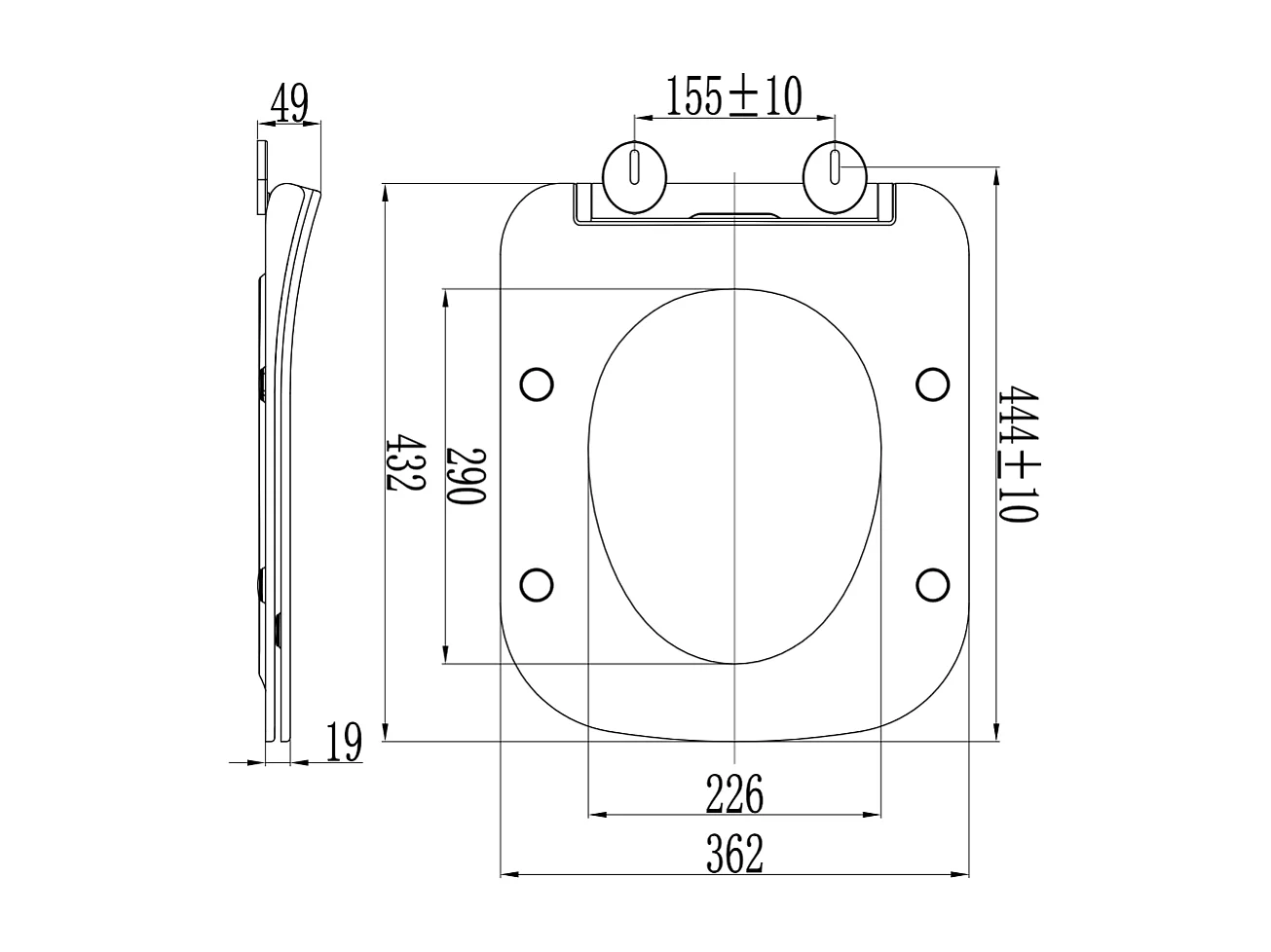 Housse De Siège De Wc En Thermodur Blanc Brillant