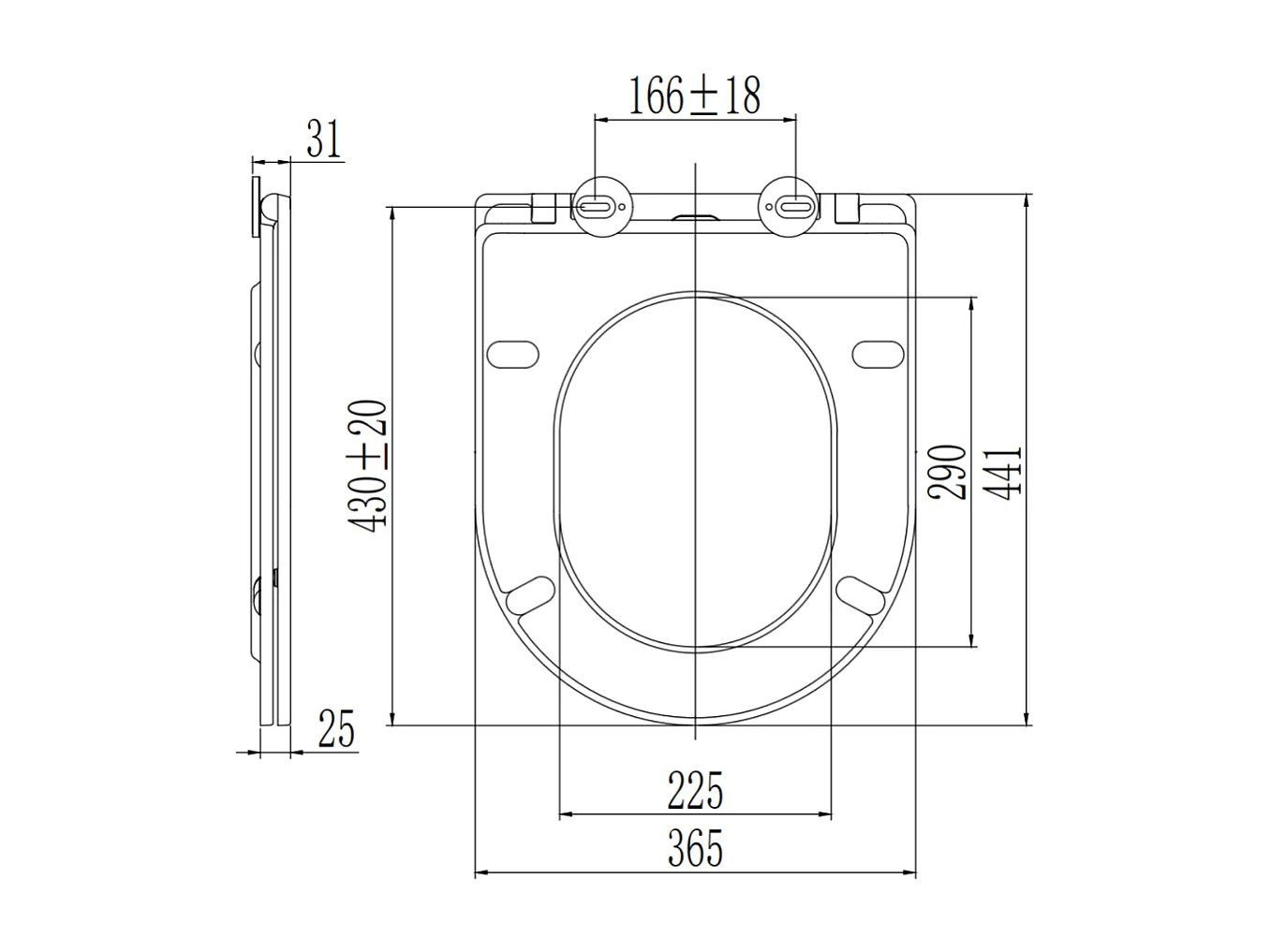 Couvercle De Wc En Thermoplastique Blanc Brillant Avec Fermeture Douce