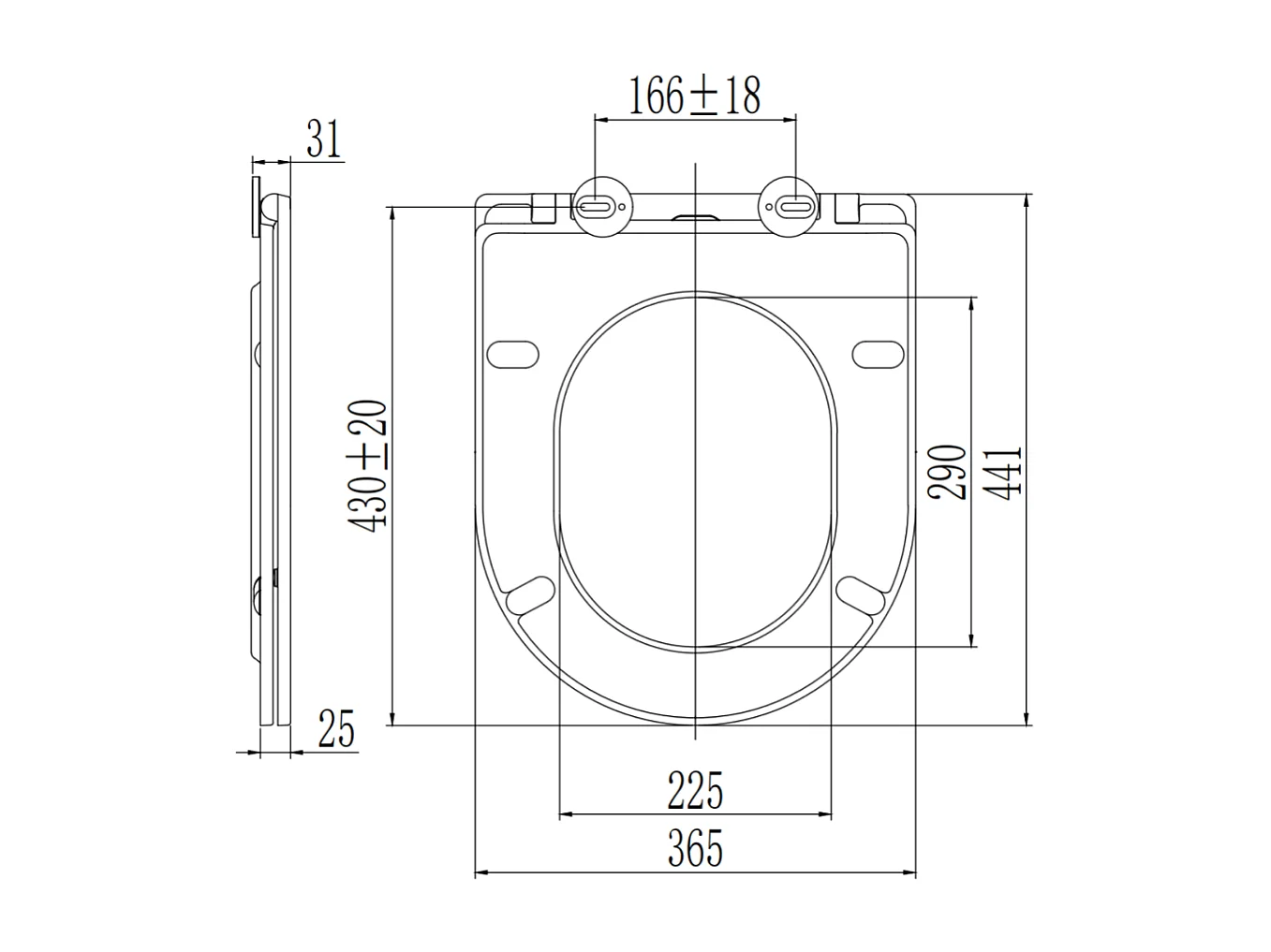 Couvercle De Wc En Thermoplastique Blanc Brillant Avec Fermeture Douce